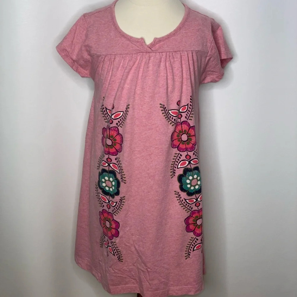 Tea collection girls pink floral short sleeve dress sz 8